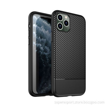 Carbon fiber Pattern TPU phone case for iPhone 11 Pro Max